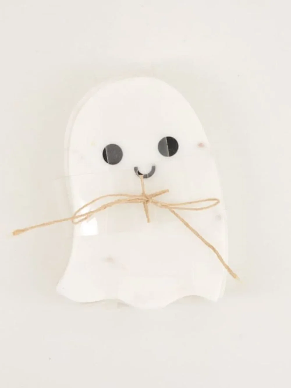 👻 Cracker Barrel Exclusive Marble Ghost Coasters Set of 4 — Halloween White NWT